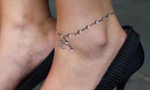 Значение татуировки цепей Тату на ноге крестик на цепочке
